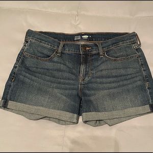 Barely worn.  Old Navy blue jean shorts.